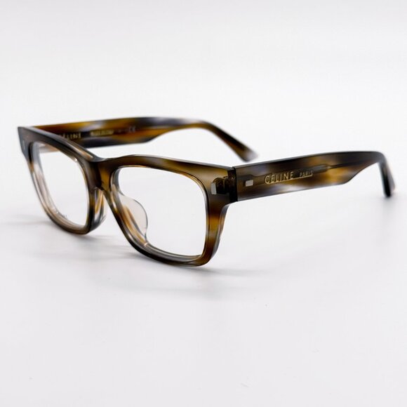 NEW CELINE CL50011F 055 EYEGLASSES WOMEN BROWN RECTANGULAR EYEWEAR CELINE - Picture 6 of 10